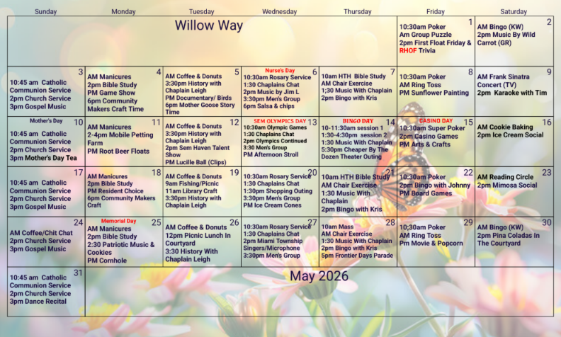 Willow  Way May 